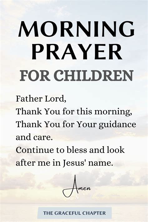 10 short morning prayers for kids – Artofit