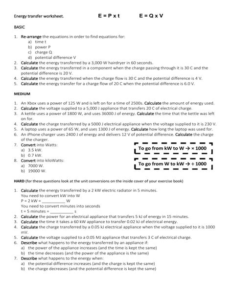 energy-transfer-worksheet