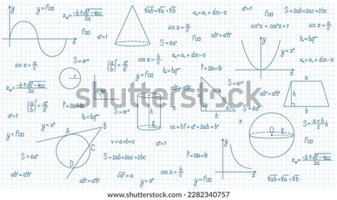 Background Mathematical Formulas Graphs On Background Stock Vector ...