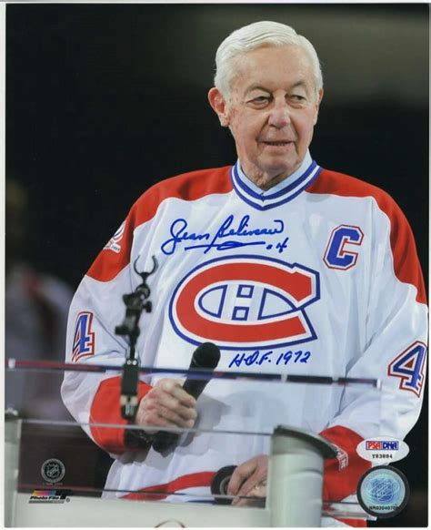 Jean Beliveau Signed Montreal Canadians Photograph - The Autograph Source