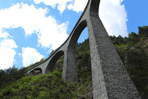 HD wallpaper: switzerland, filisur, landwasser viaduct, forest, bridge ...