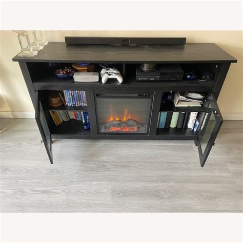 Wayfair Tv Stand with Heated Fireplace - AptDeco