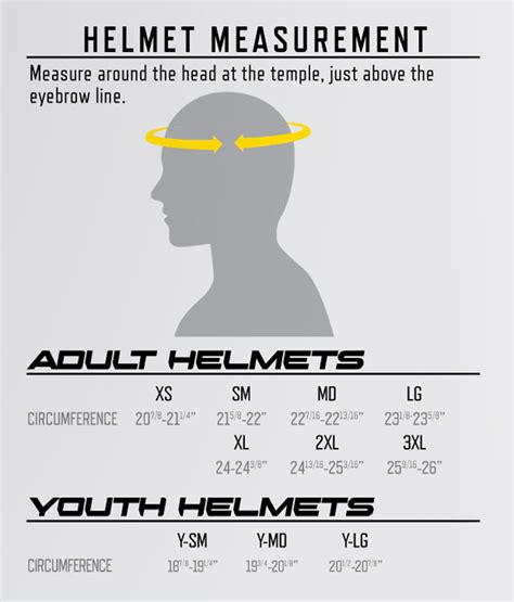 Scorpion Helmet Size Chart