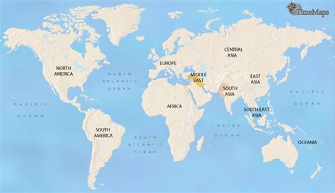 World history map, 3500 BC, showing the first civilization