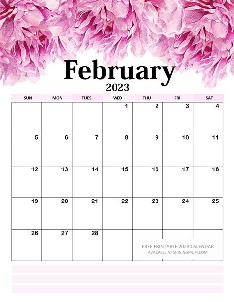 Your FREE 2023 Floral Calendar Printable is Here! | Calendar printables, Free printable calendar ...