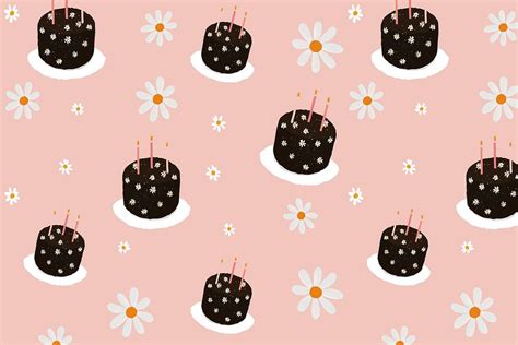 Birthday cake patterned background psd | Premium PSD - rawpixel