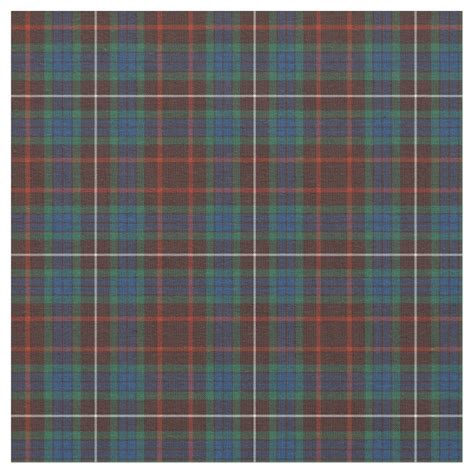 Clan Fraser of Lovat Modern Tartan Fabric | Zazzle