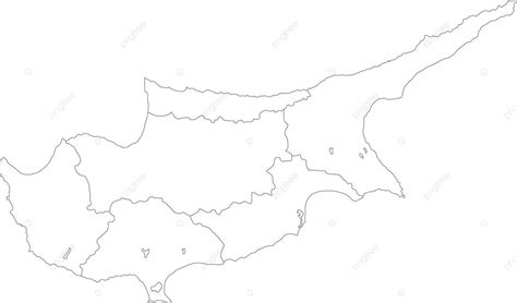 Cyprus Map Mediterranean Direction Cyprus Vector, Mediterranean ...