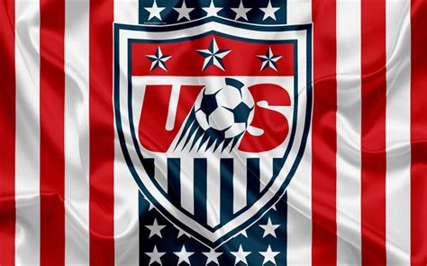 Download wallpapers USA national football team, logo, emblem, US flag ...