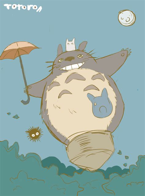 Totoro sketch by beardrooler on deviantART