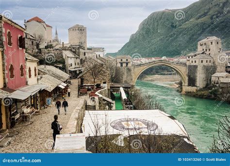 Mostar Bridge and Mountains Editorial Image - Image of nature, flickr ...