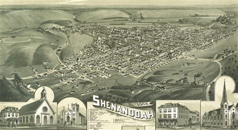 Beautiful bird’s eye view of Shenandoah, PA from 1889 - KNOWOL