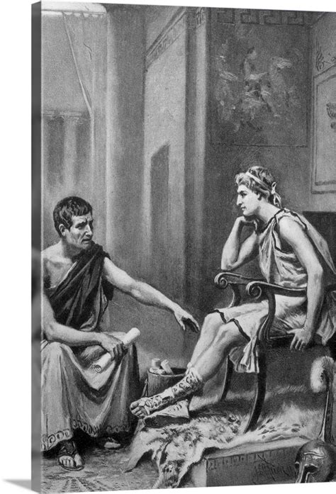 Illustration of Aristotle Teaching Alexander the Great Wall Art, Canvas ...