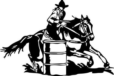 Rodeo Barrel Racer Svg Barrel Racer Clipart Cowgirl Svg | The Best Porn ...