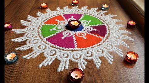 Quick and easy sanskar bharti rangoli designs with colours by Shital ...