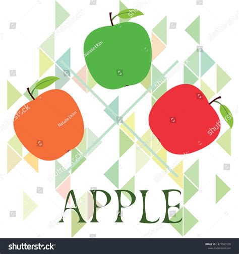 Apple Frame Vector Illustration Vector Card Stock Vector (Royalty Free ...