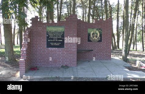 The Accrington Pals Memorial, Sheffield Memorial Park, Serre, France ...