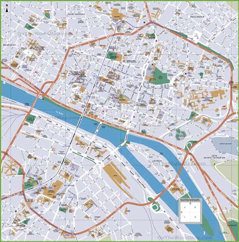 Rouen tourist map