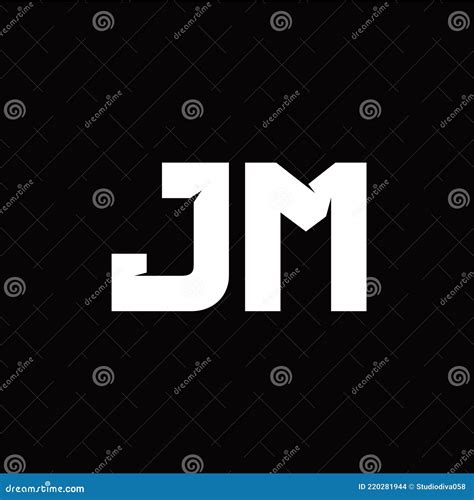 J M Letter Monogram Style Initial Logo Template Stock Vector - Illustration of initials, emblem ...