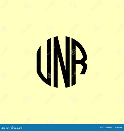 Creative Rounded Initial Letters UNR Logo Stock Vector - Illustration ...