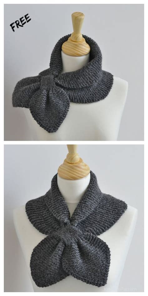 Free Knitting Pattern for Leaf Neck Scarf