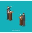 Election debates flat isometric Royalty Free Vector Image