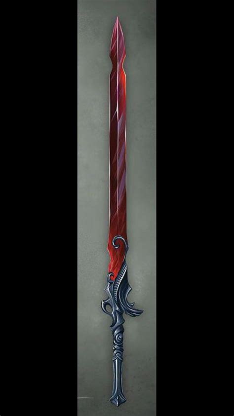 Red bladed sword Fantasy Sword, Fantasy Armor, Fantasy Weapons, Dark Fantasy Art, Fantasy Katana ...