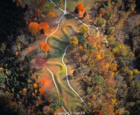 Serpent Mound Aerial View, Serpent Mound State Memorial, Ohio Ancient ...