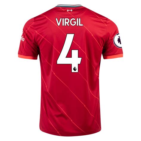 Virgil Van Dijk Liverpool 21/22 Home Jersey - SideJersey