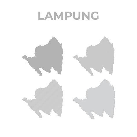 Lampung province map vector.eps 6412410 Vector Art at Vecteezy