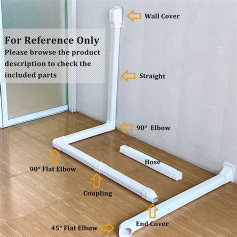 LyPrem 16.5Ft Mini Split Line Set Cover 4" PVC Line Cover Kit for Mini ...