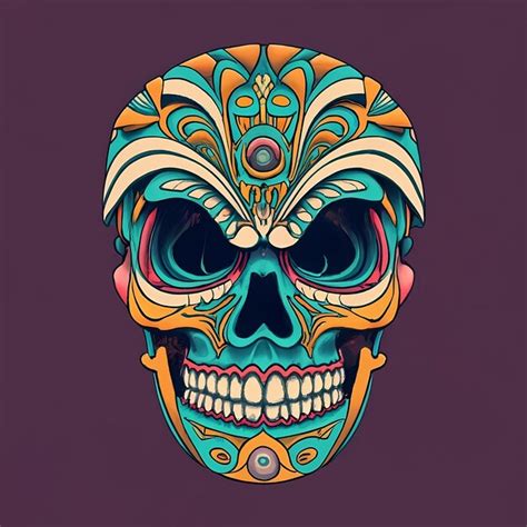 Premium Photo | Tribal skull tattoo