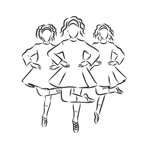 irish dancing vector sketch 8686617 Vector Art at Vecteezy