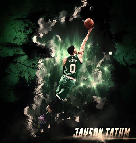 Jayson Tatum - Boston Celtics Art NBA sport Desing Desktop Background Wallpaper My Insta- https ...