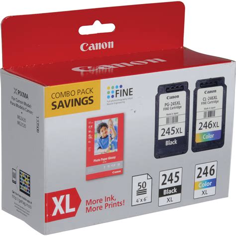 Canon PG-245XL / CL-246XL Ink Cartridge Combo Pack 8278B005 B&H