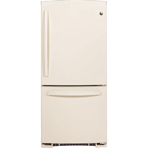 GE 20.3-cu ft Bottom-Freezer Refrigerator (Bisque) ENERGY STAR at Lowes.com