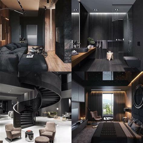 All Black House Interior