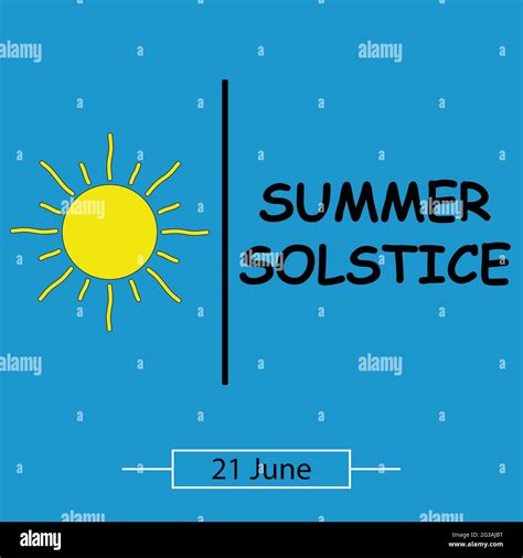 Summer Solstice. Symbol, sign or logo. Illustration. 21 June Stock ...