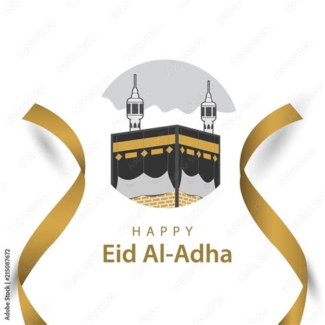 Happy Eid Al Adha Vector Template Design Illustration Stock Vector ...