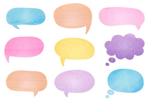 Free Watercolor Speech Bubbles Vector 133984 Vector Art at Vecteezy