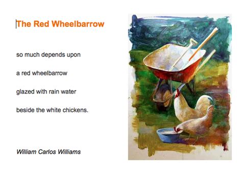 Poems, Wheelbarrow, William carlos williams