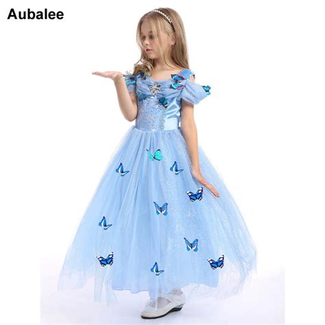 Kids Fairy Tale Princess Dress Cinderella Costume Girls Children Belle ...