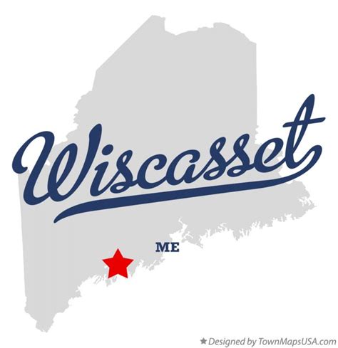 Map of Wiscasset, ME, Maine