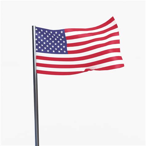 USA FLAG 3D model | CGTrader