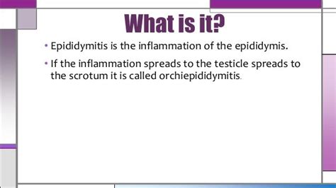 Orchitis & epididymitis