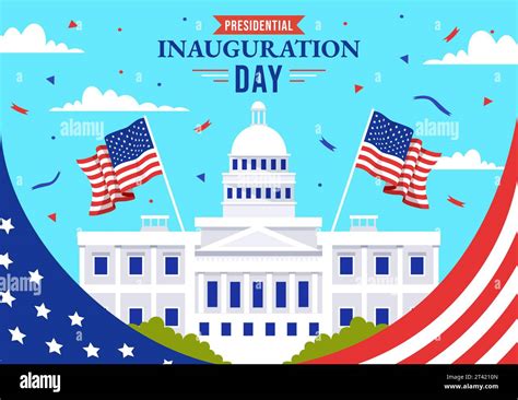 USA Presidential Inauguration Day Vector Illustration January 20 with ...