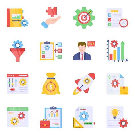 Pack of Data Management Flat Icons 6656117 Vector Art at Vecteezy