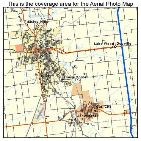 Aerial Photography Map of Marion, IN Indiana