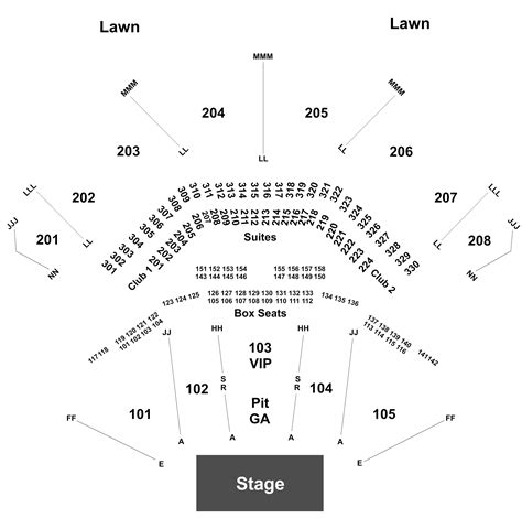 Hollywood Casino Amphitheatre Seating Chart With Seat Numbers - Chart Walls