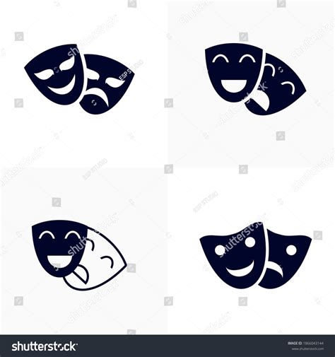 Set Acting Movie Icon Logo Vector Stock Vector (Royalty Free) 1866043144